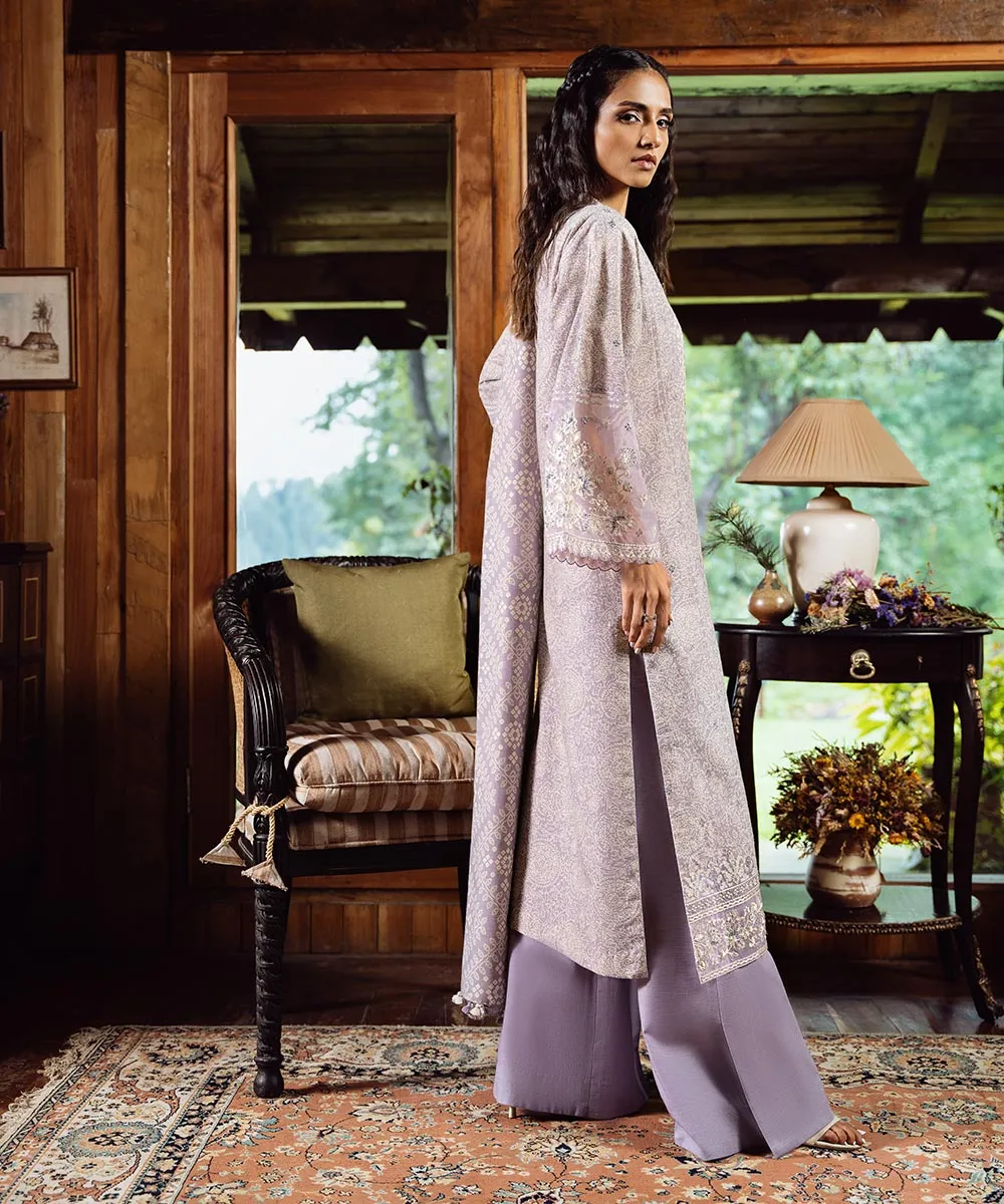 3 Piece - Embroidered Light Khaddar Suit