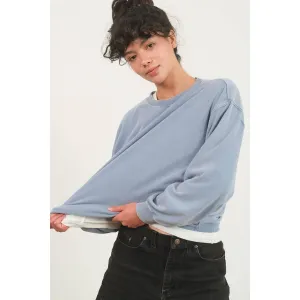 A Day Out Drop Shoulders Crew Neck Sweatshirt