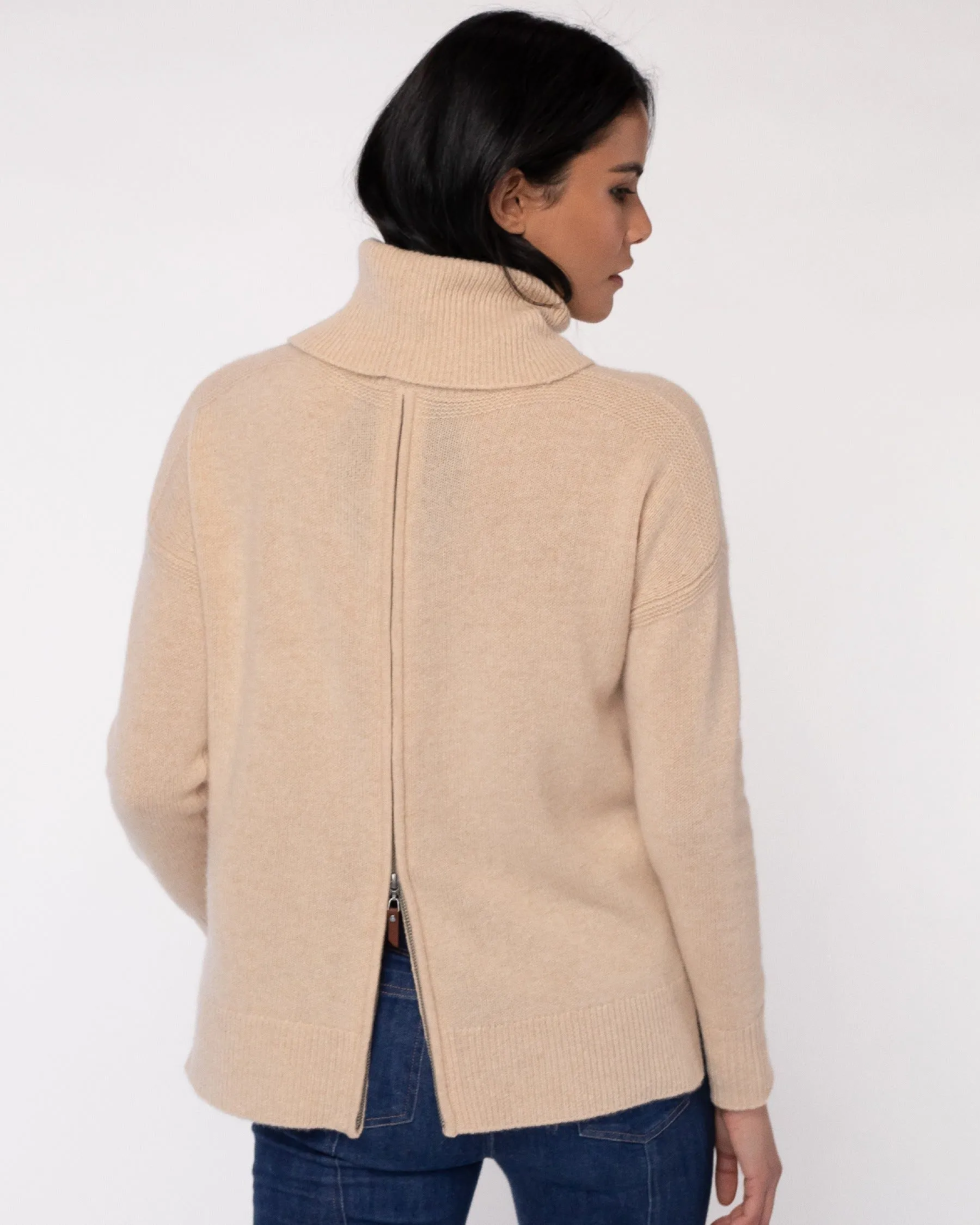 Alashan | Claudia Nichole | Luxe Zip Back | Turtle Neck Sweater | Women's