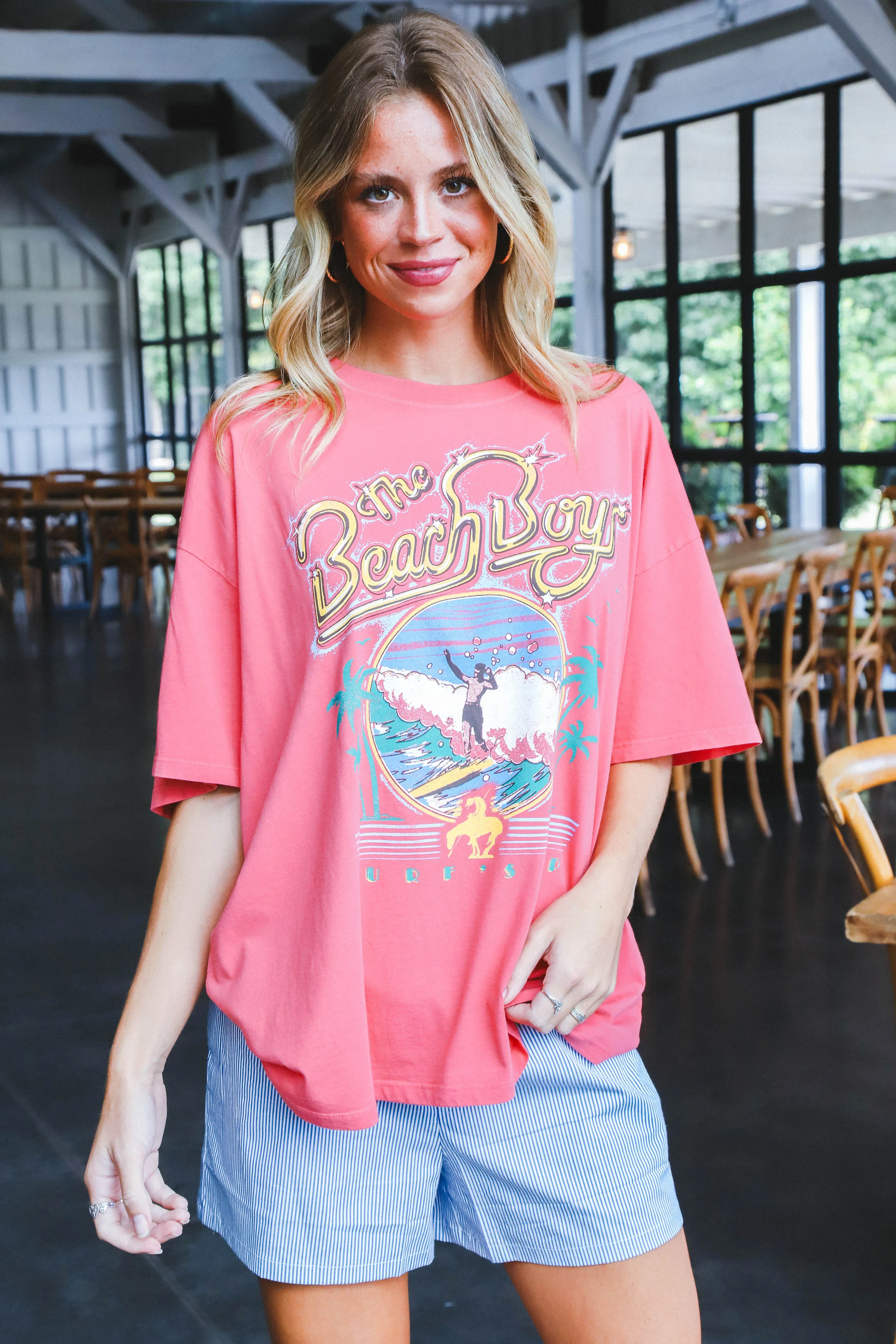 Beach Boys Surfs Up Graphic Tee, Rose Water | Daydreamer