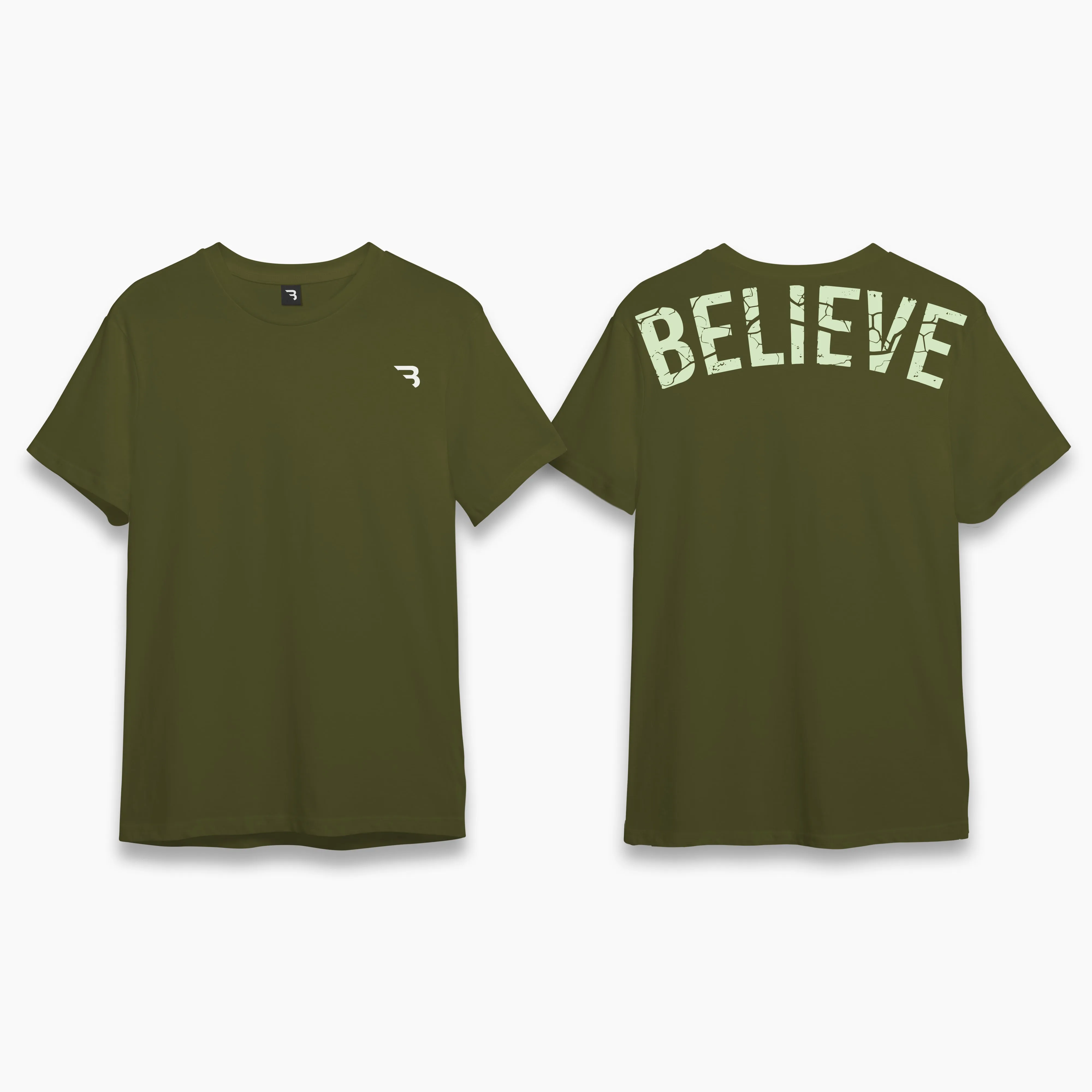 Believe Contrast Tee Oversized