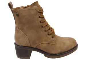 Bellissimo Sibernik Womens Comfortable Lace Up Ankle Boots