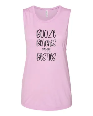 Booze Beaches and Besties Summer Graphic Tank *Online Only*