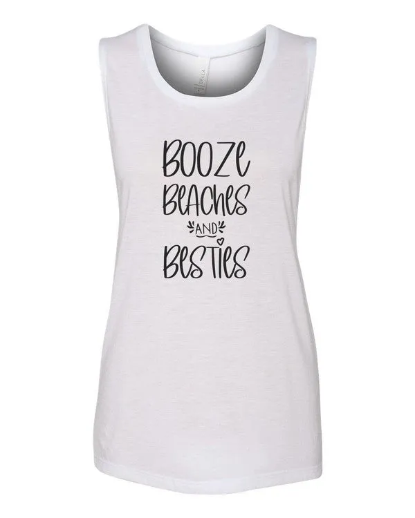 Booze Beaches and Besties Summer Graphic Tank *Online Only*