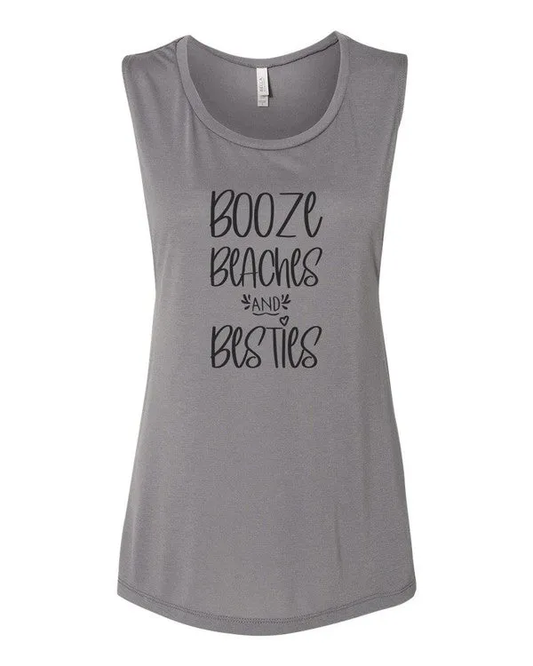 Booze Beaches and Besties Summer Graphic Tank *Online Only*