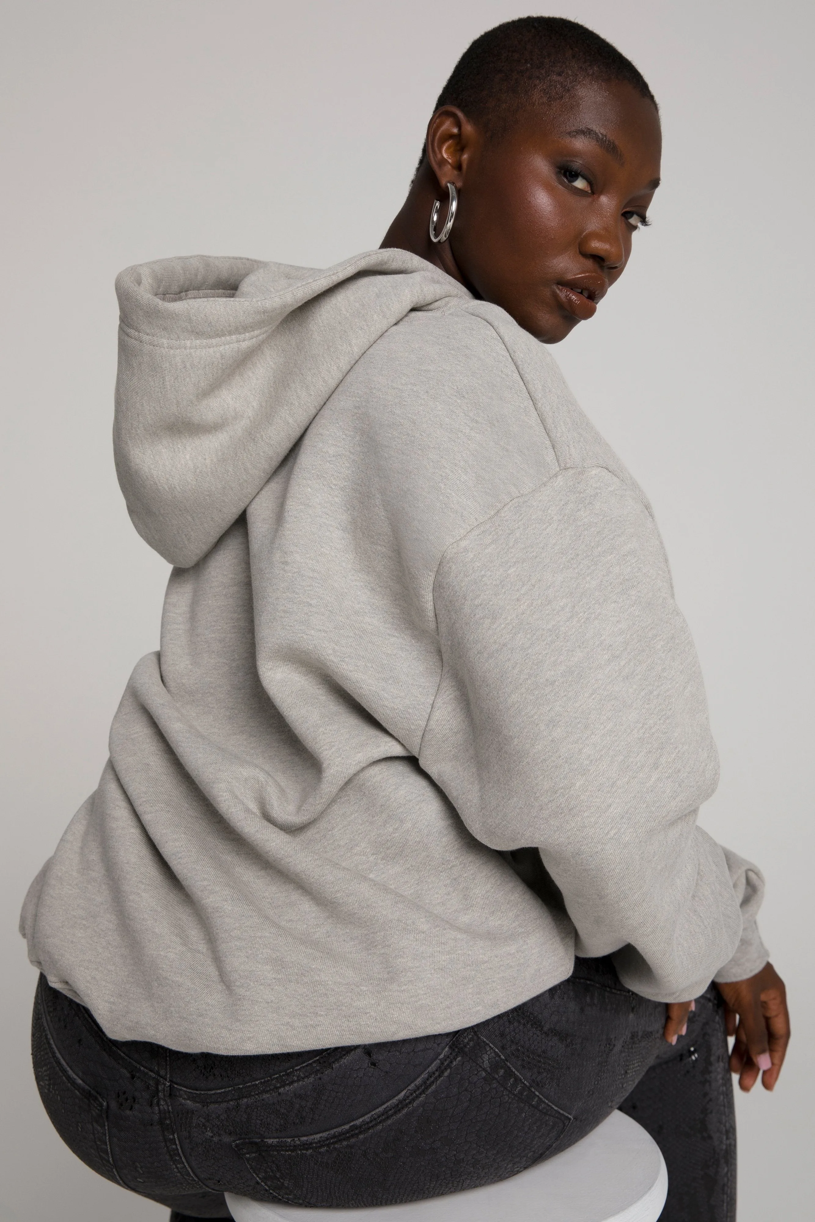 BOYFRIEND HOODIE | HEATHER GREY001