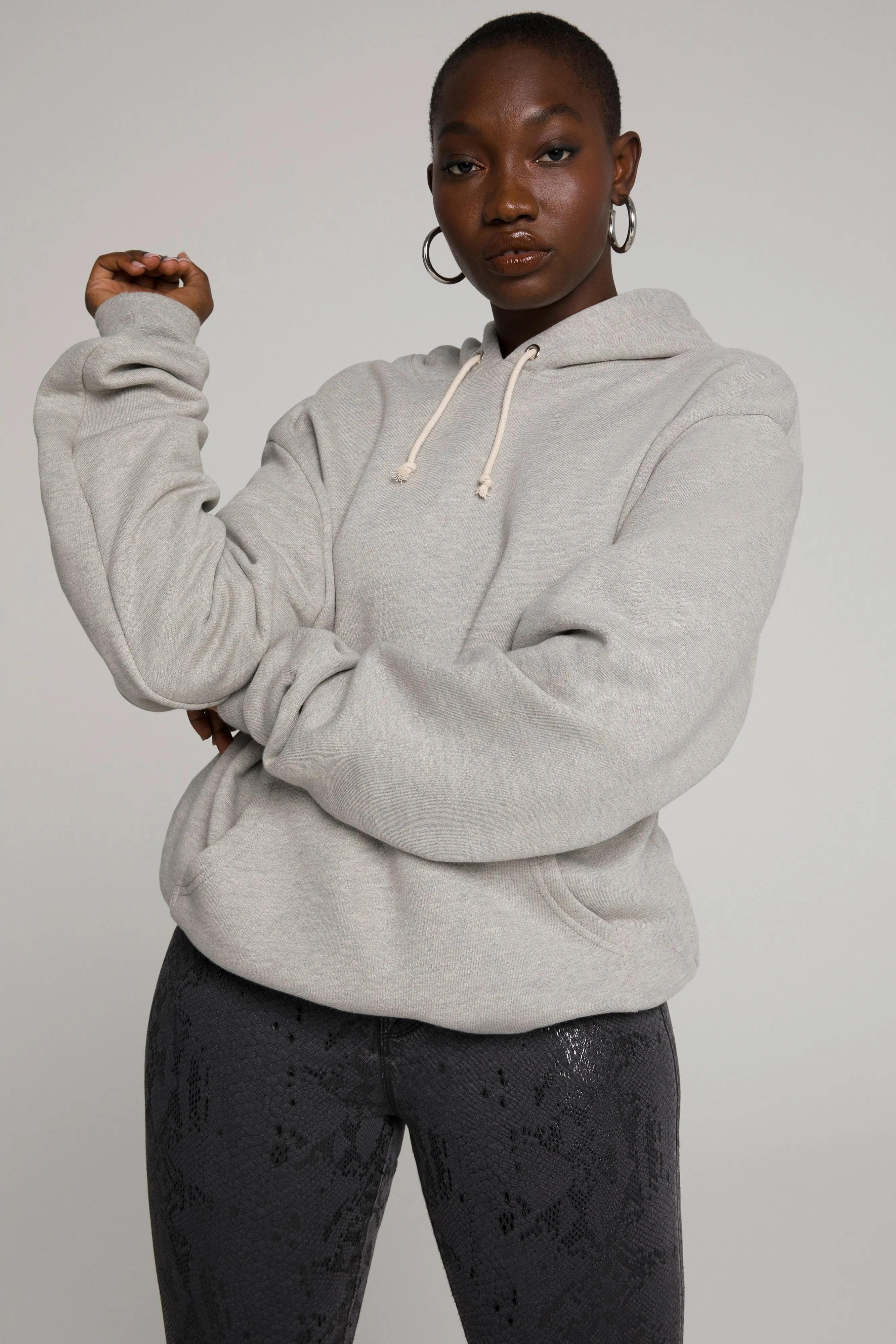 BOYFRIEND HOODIE | HEATHER GREY001