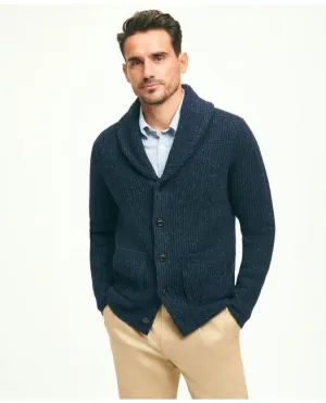 Brooks Brothers Men's Merino Shawl Collar Cardigan Navy