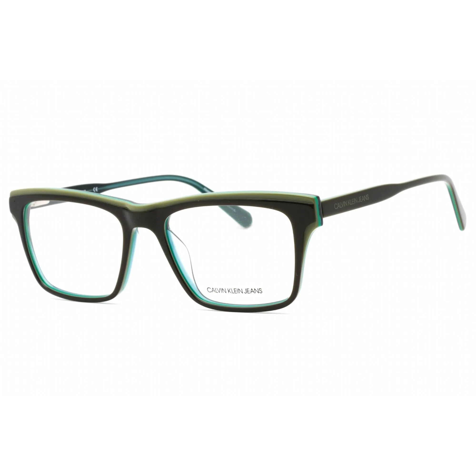 Calvin Klein Jeans Men's Eyeglasses - Olive/Cargo Rectangular Frame | CKJ19512 315