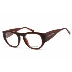 Calvin Klein Jeans Unisex Eyeglasses - Milky Oxblood Plastic Oval Frame | CKJ19510 601