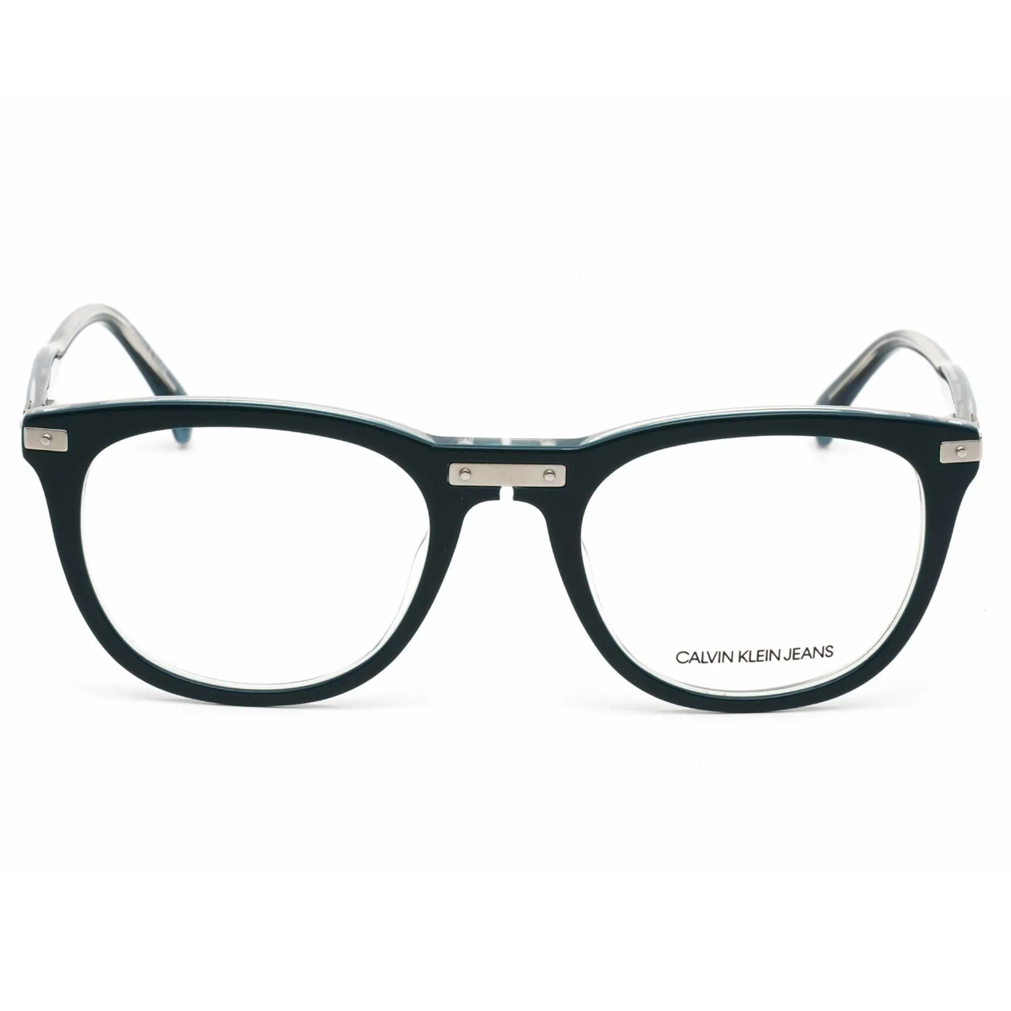 Calvin Klein Jeans Unisex Eyeglasses - Teal/Crystal Frame Demo Lens | CKJ20518 433