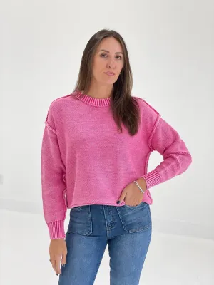 Comfier Days Sweater - Fuchsia