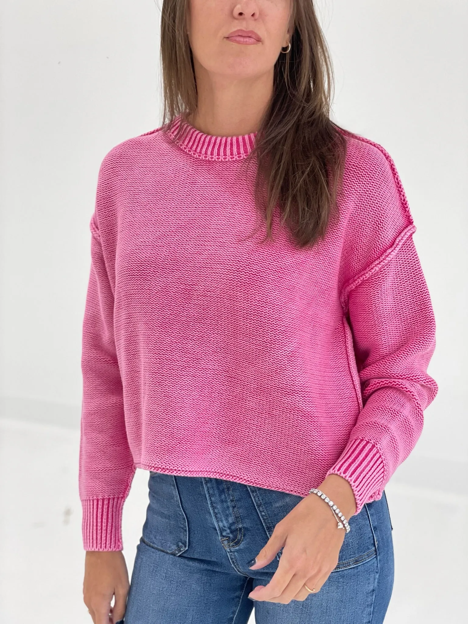 Comfier Days Sweater - Fuchsia