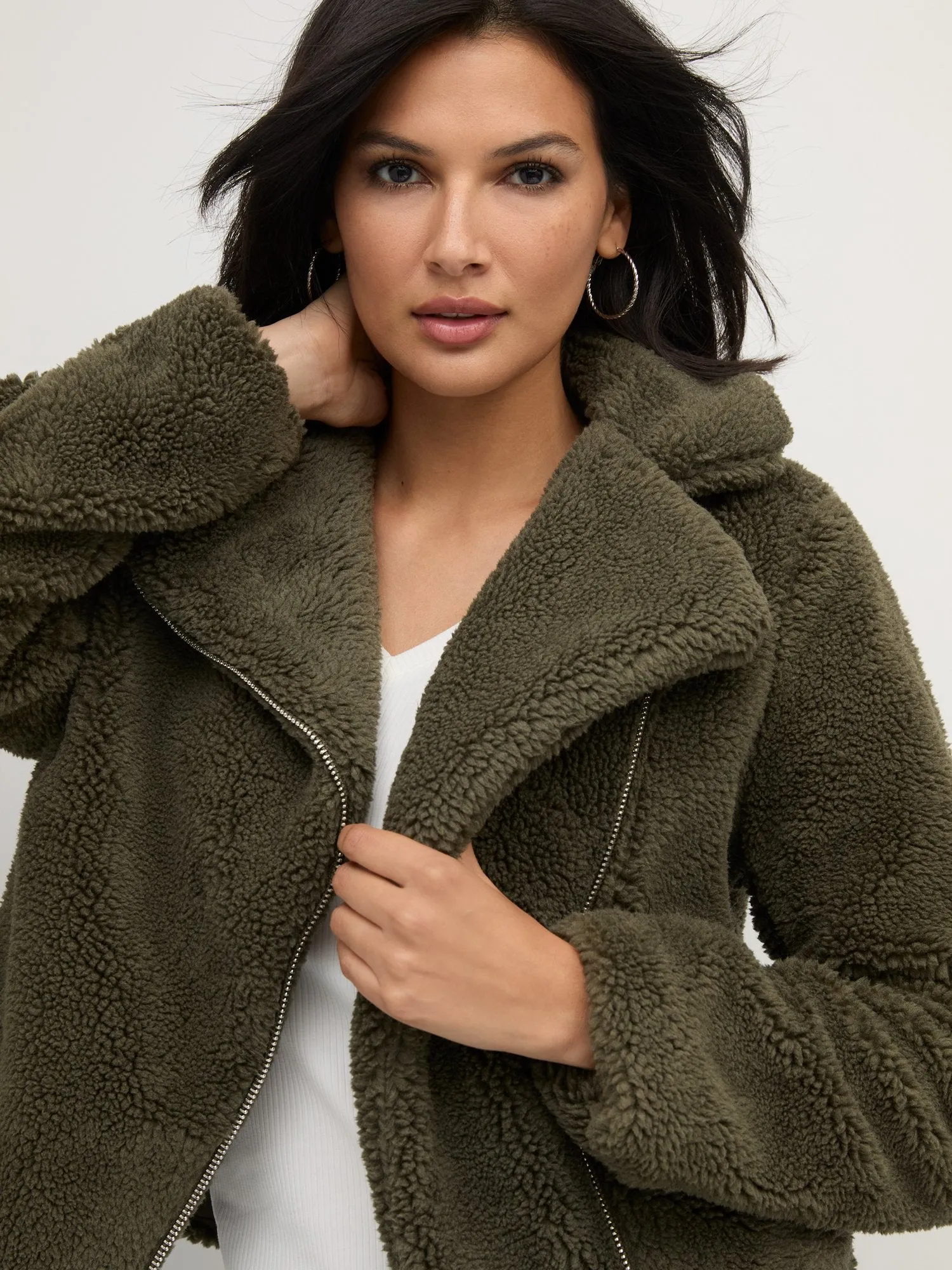 Cozy Faux-Fur Moto Jacket