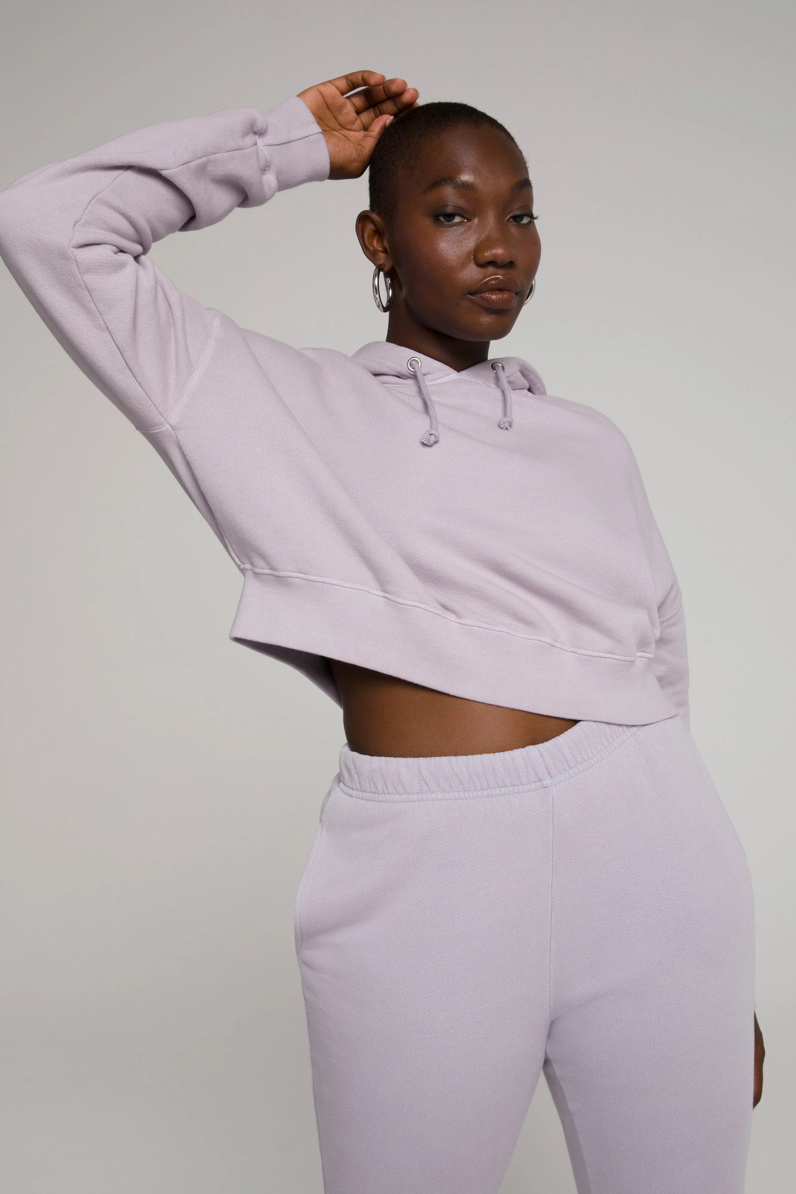 CROPPED & COOL HOODIE | LILAC001