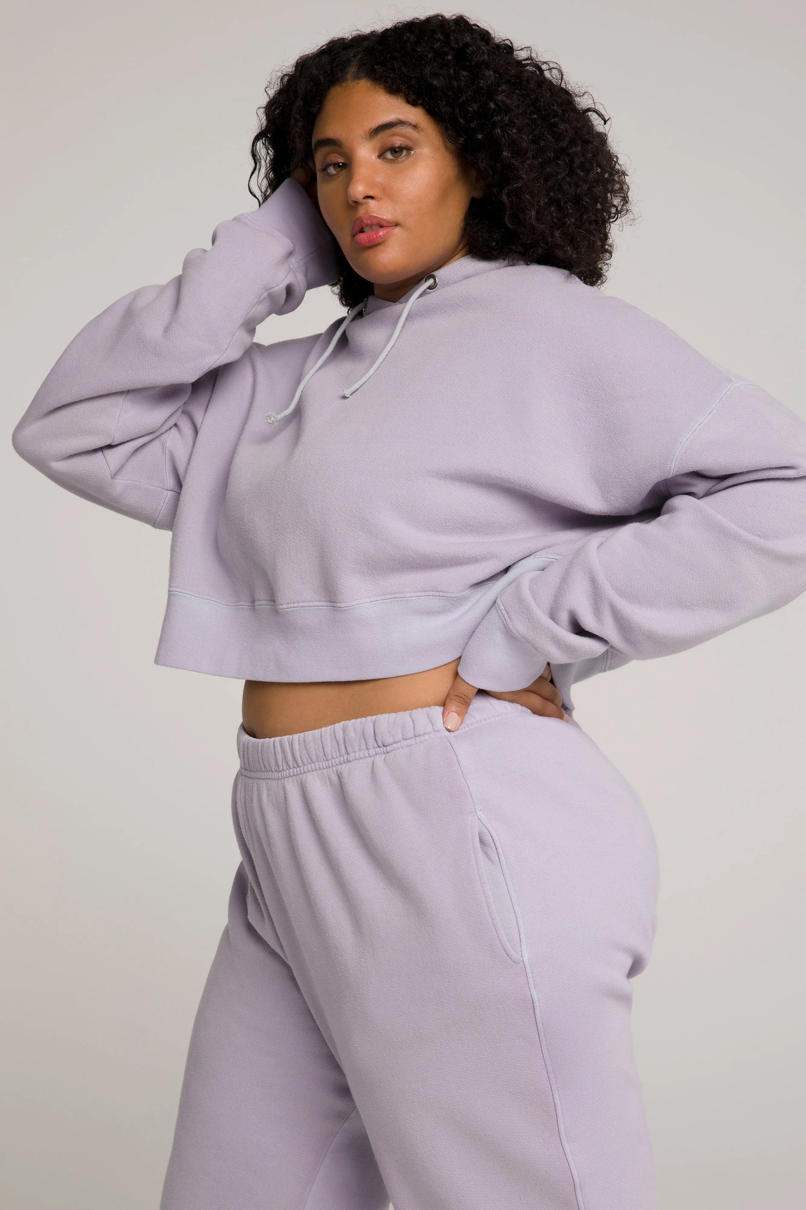 CROPPED & COOL HOODIE | LILAC001