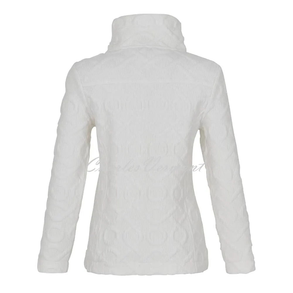 Dolcezza Textured Zip Jacket - Style 73206 (Off-white)