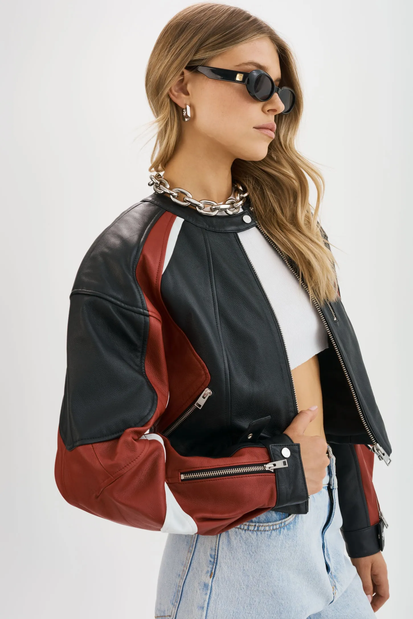 DUSTIN | Leather Racer Jacket