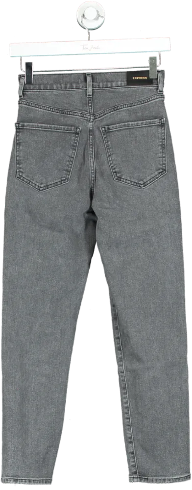 Express Grey Mom Jeans UK 4