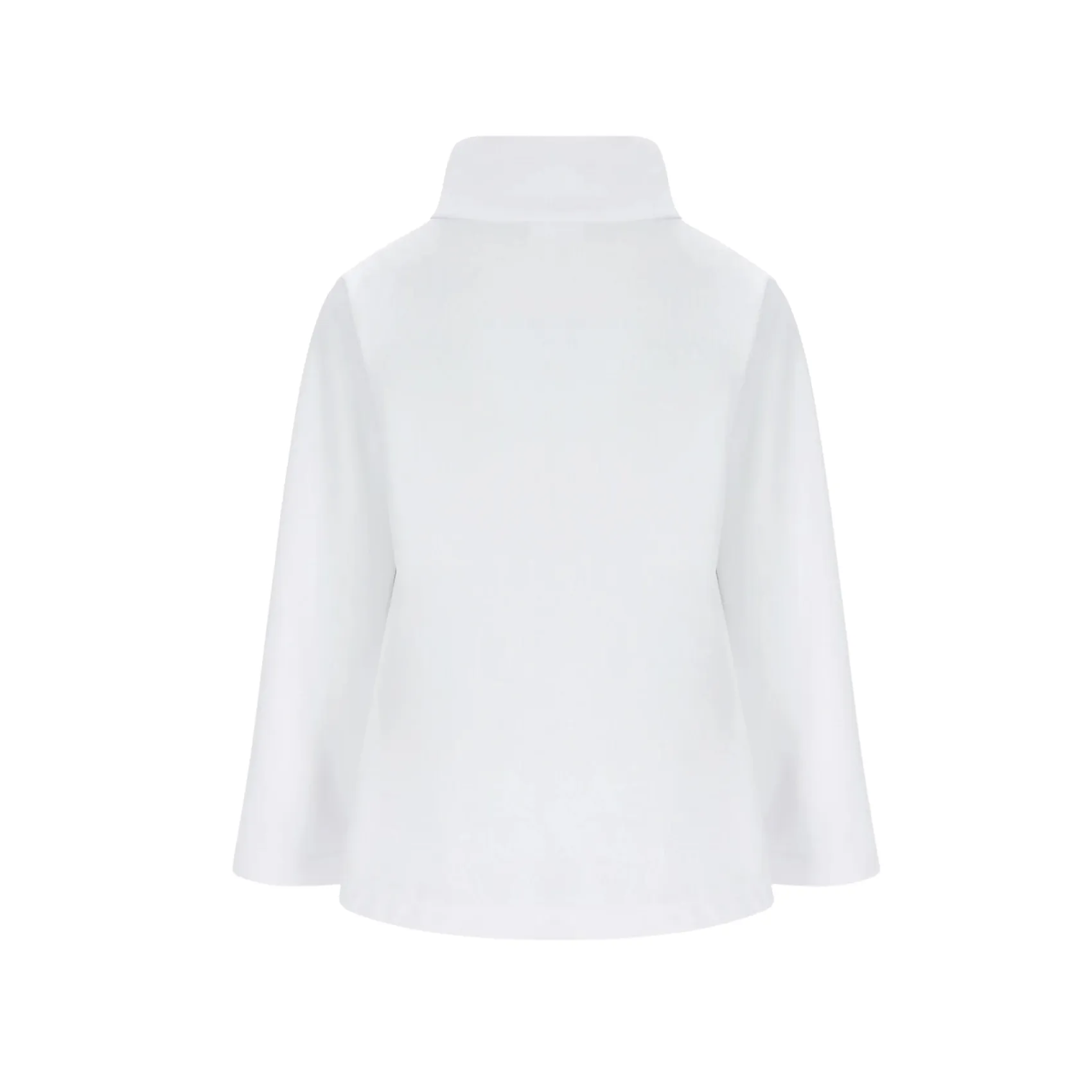 Flared Asymmetrical Track Jacket - White