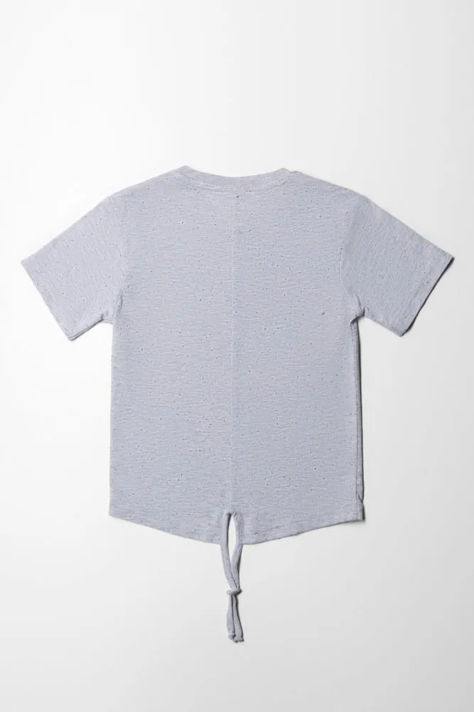 Flocking Tuxedo T-Shirt-Kids Talk Grey