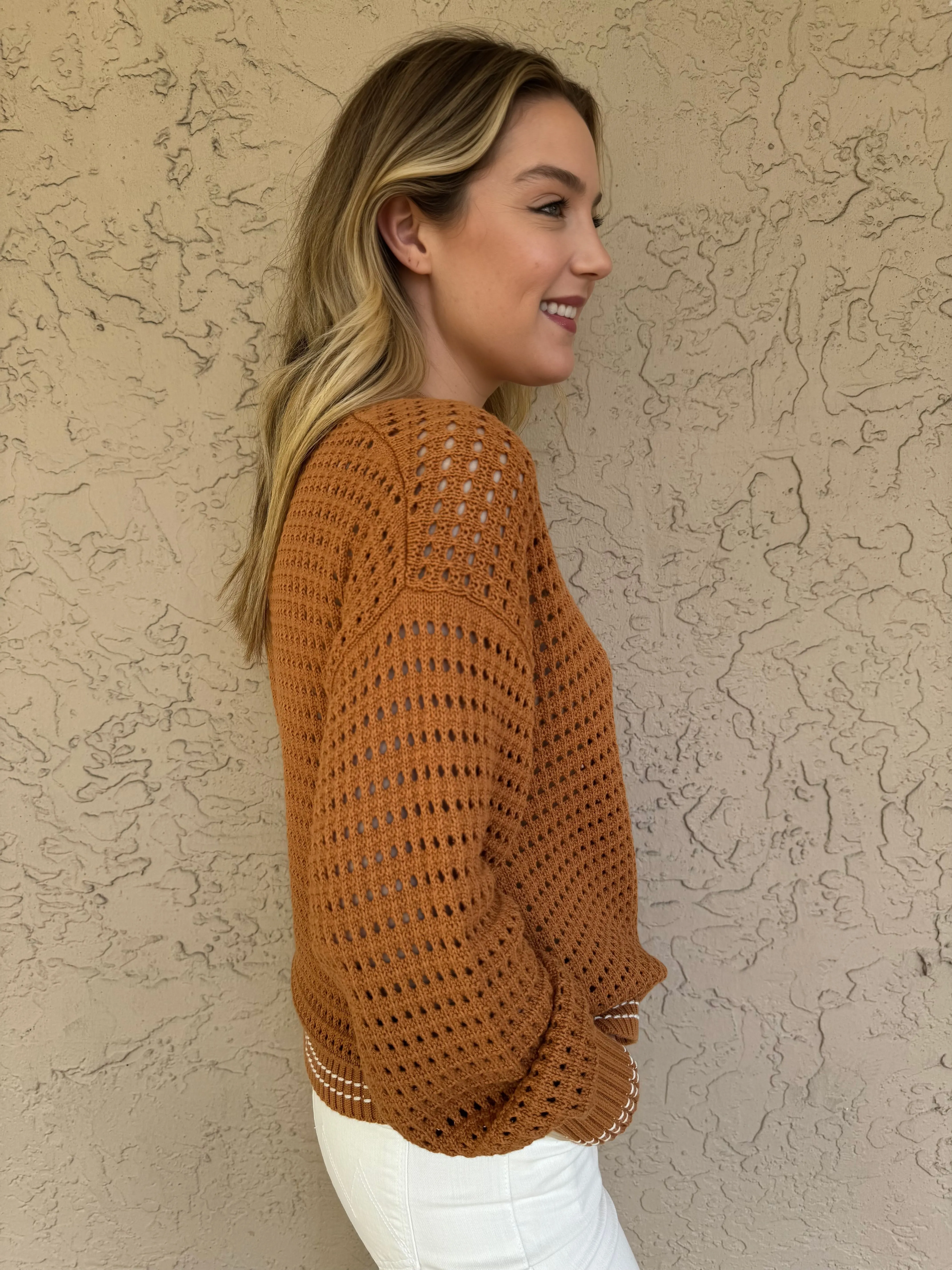 Fox Knit Crew - Almond