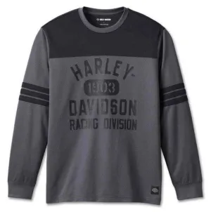 Harley-Davidson Men's Racing Jersey Long Sleeve Shirt - Black, 96544-23VM