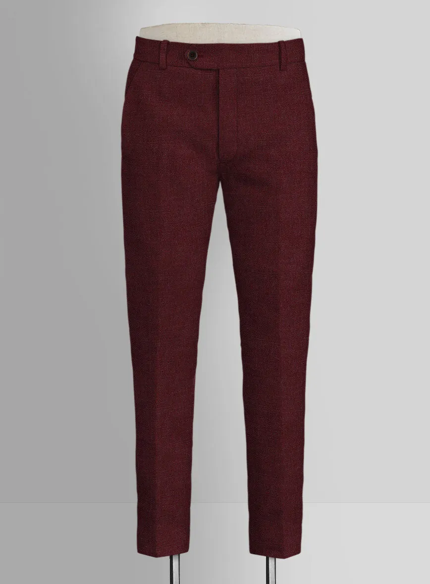 Italian Prato Maroon Linen Suit