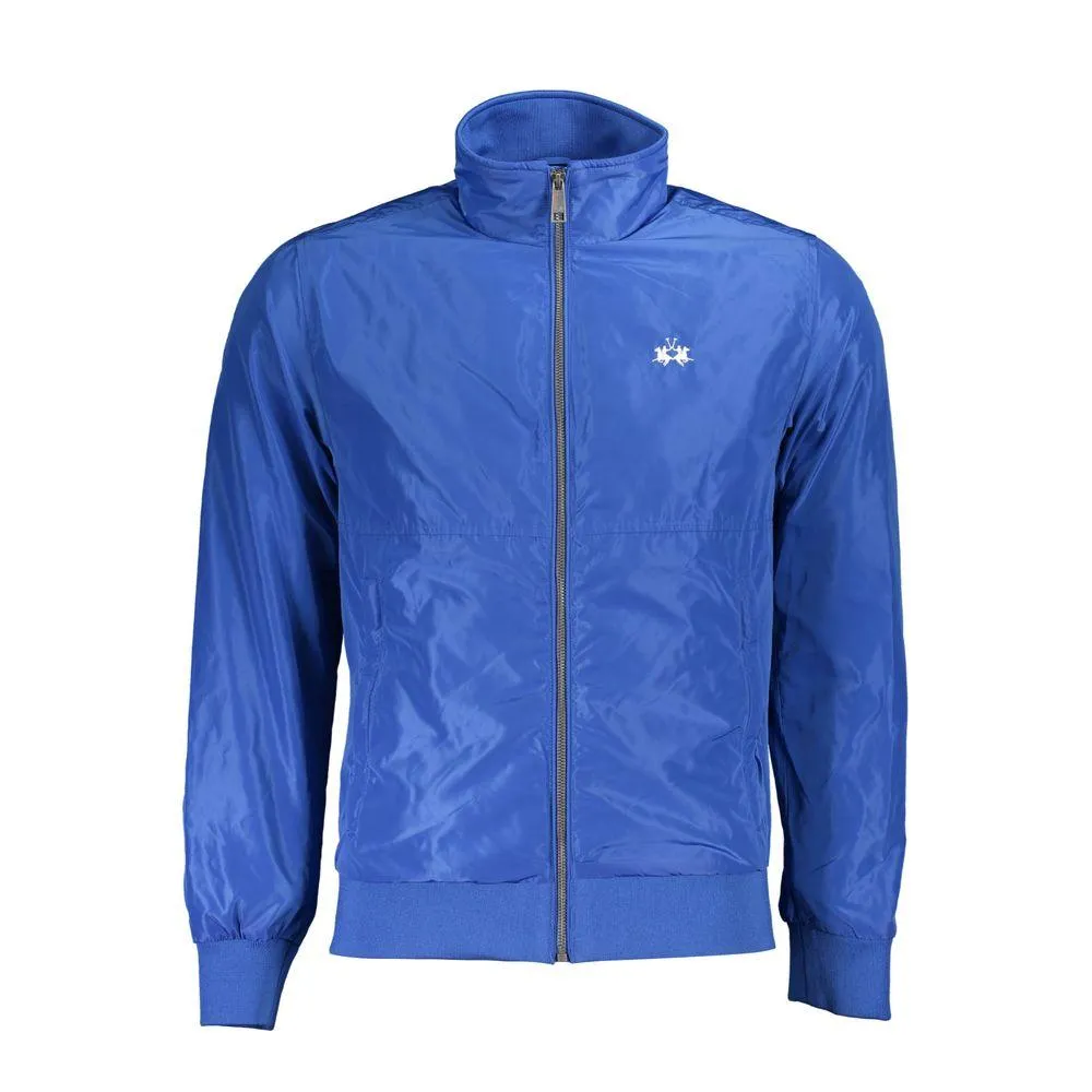 La Martina Blue Polyester Men Jacket