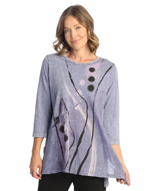 M62-1817  Women's Top - Purple - 100% cotton and Linen