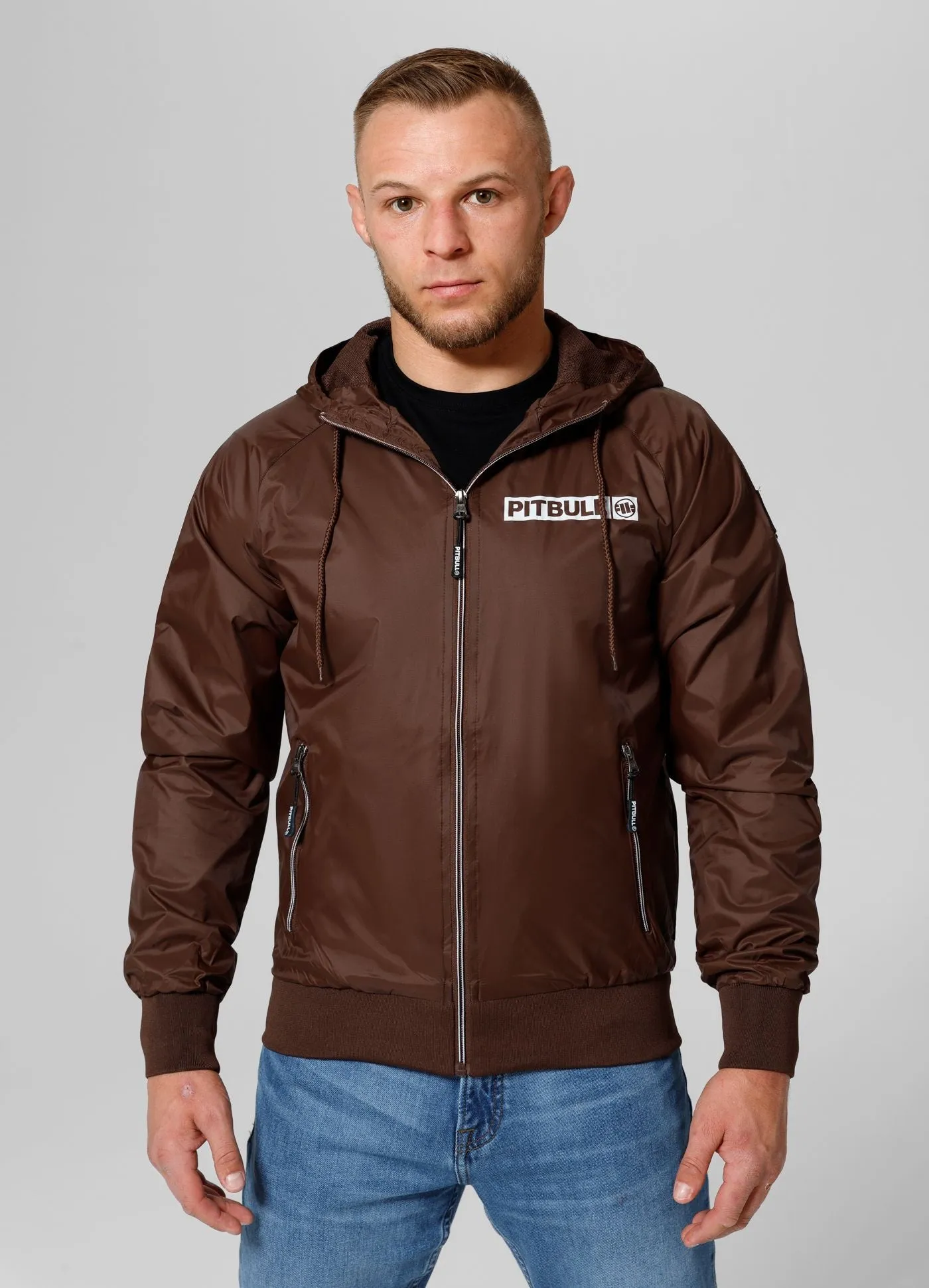 Men's transitional hooded jacket Athletic Logo