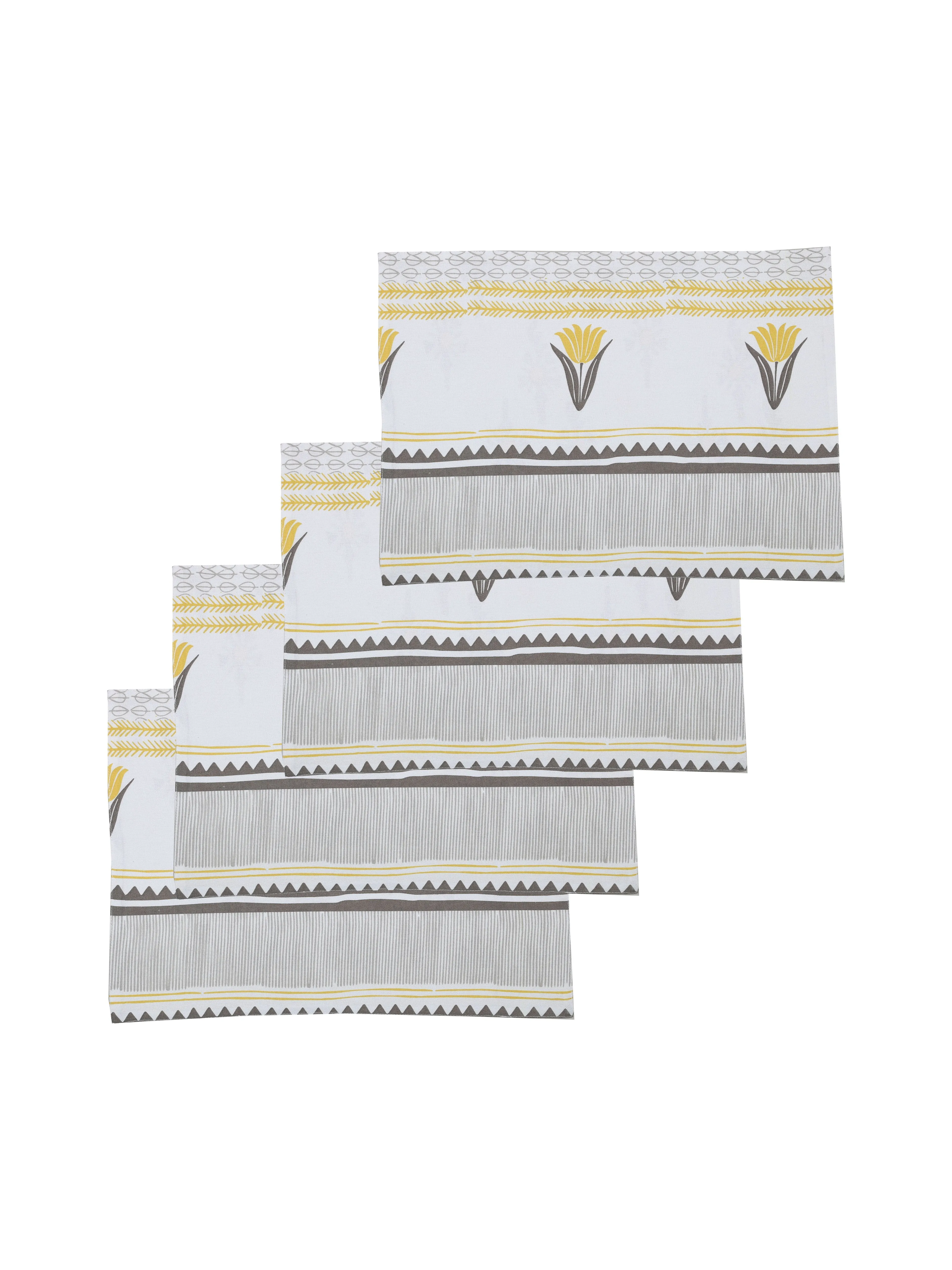 Mrinaal - Set Of 4 Placemats (Yellow)