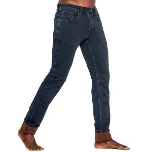 Navy Slim Fit Jeans w/ Brown Inner Lining