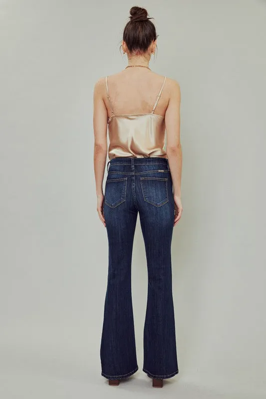 Oak Park Petite Mid Rise Flare Denim