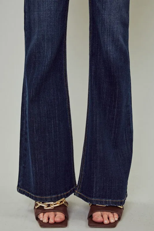 Oak Park Petite Mid Rise Flare Denim