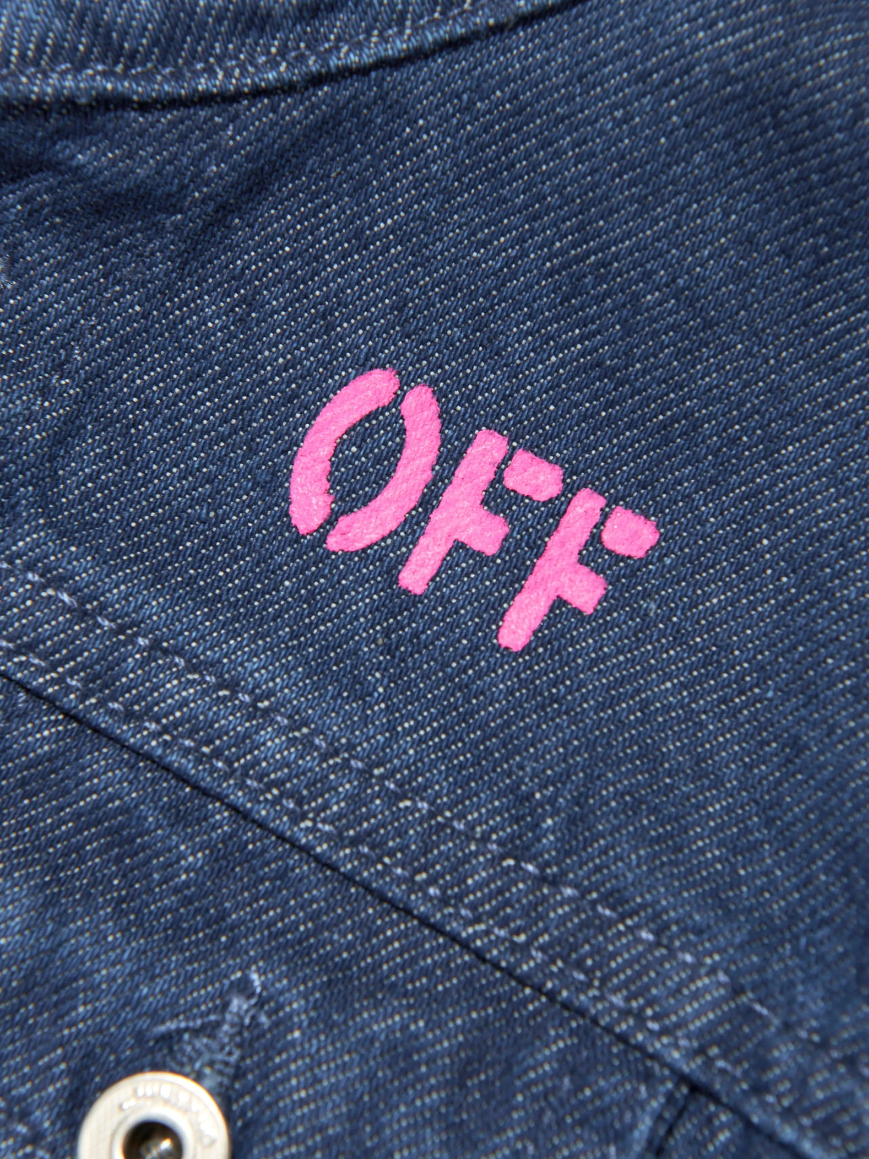 Off-White Girls Off Stamp Denim Jacket in Blue