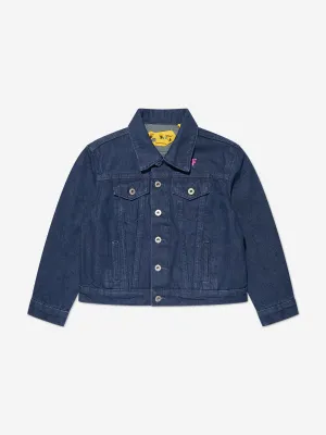 Off-White Girls Off Stamp Denim Jacket in Blue