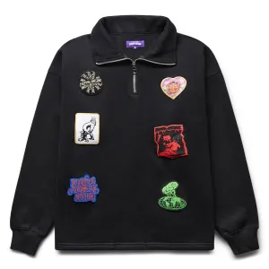 PATCHES 1/4 ZIP SWEATSHIRT