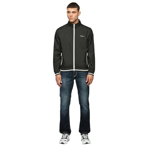 Pepe Jeans Men's A-Line Coat (PM402867_Black