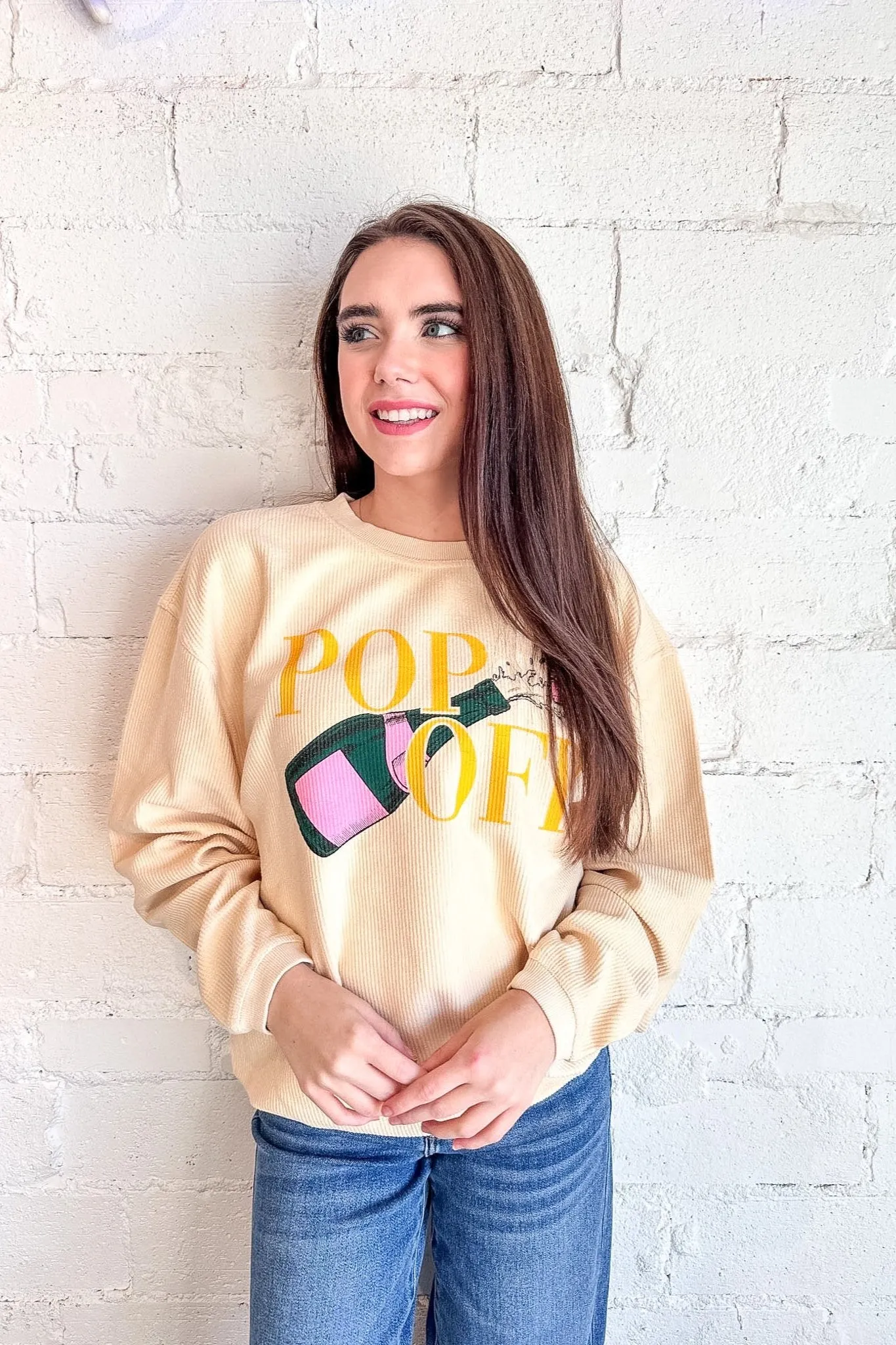 Pop Off Corded Sweatshirt