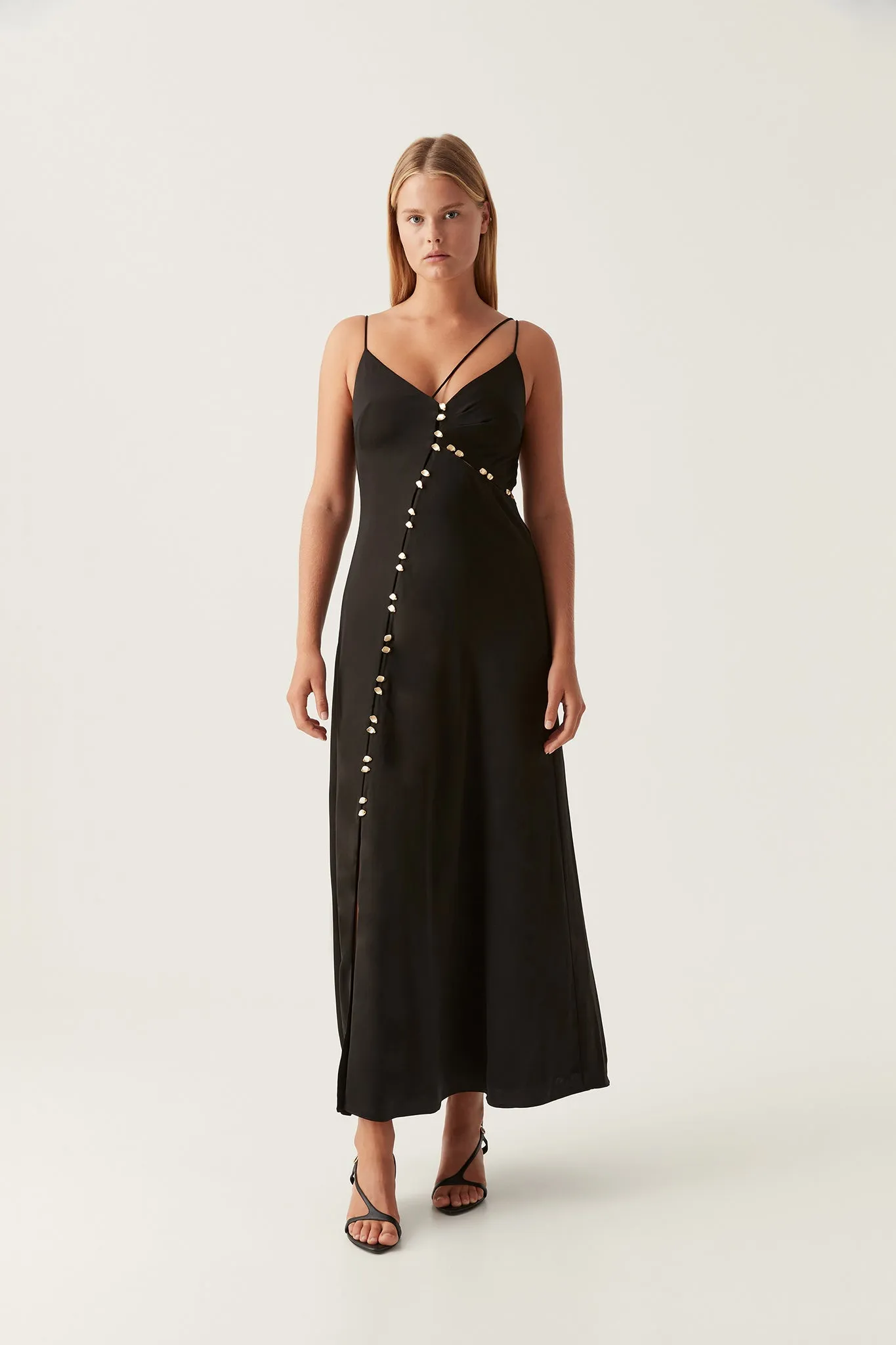 Riddle Button Down Maxi Dress