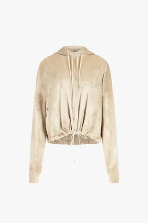 Sand Velour Hoodie