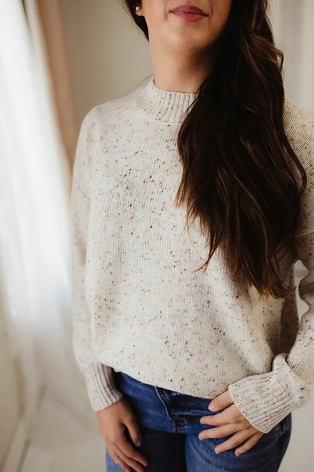 Speckle Mock Sweater