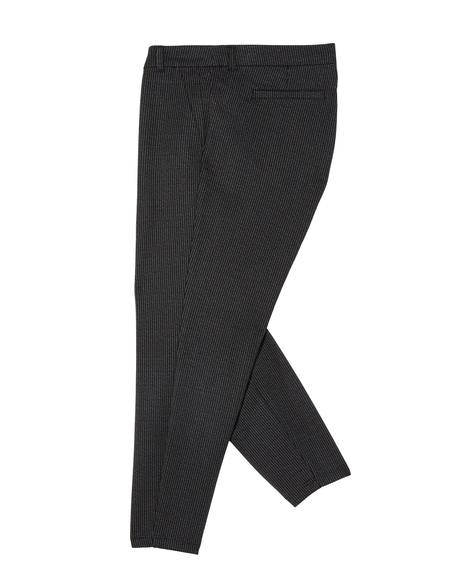 Stirling Houndstooth Ankle Straight Leg Pant | Black / Light Grey