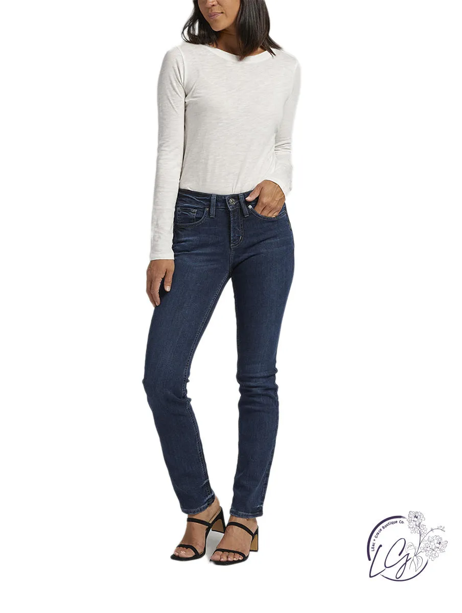 Suki 2 Mid-Rise Straight by Silver Jeans