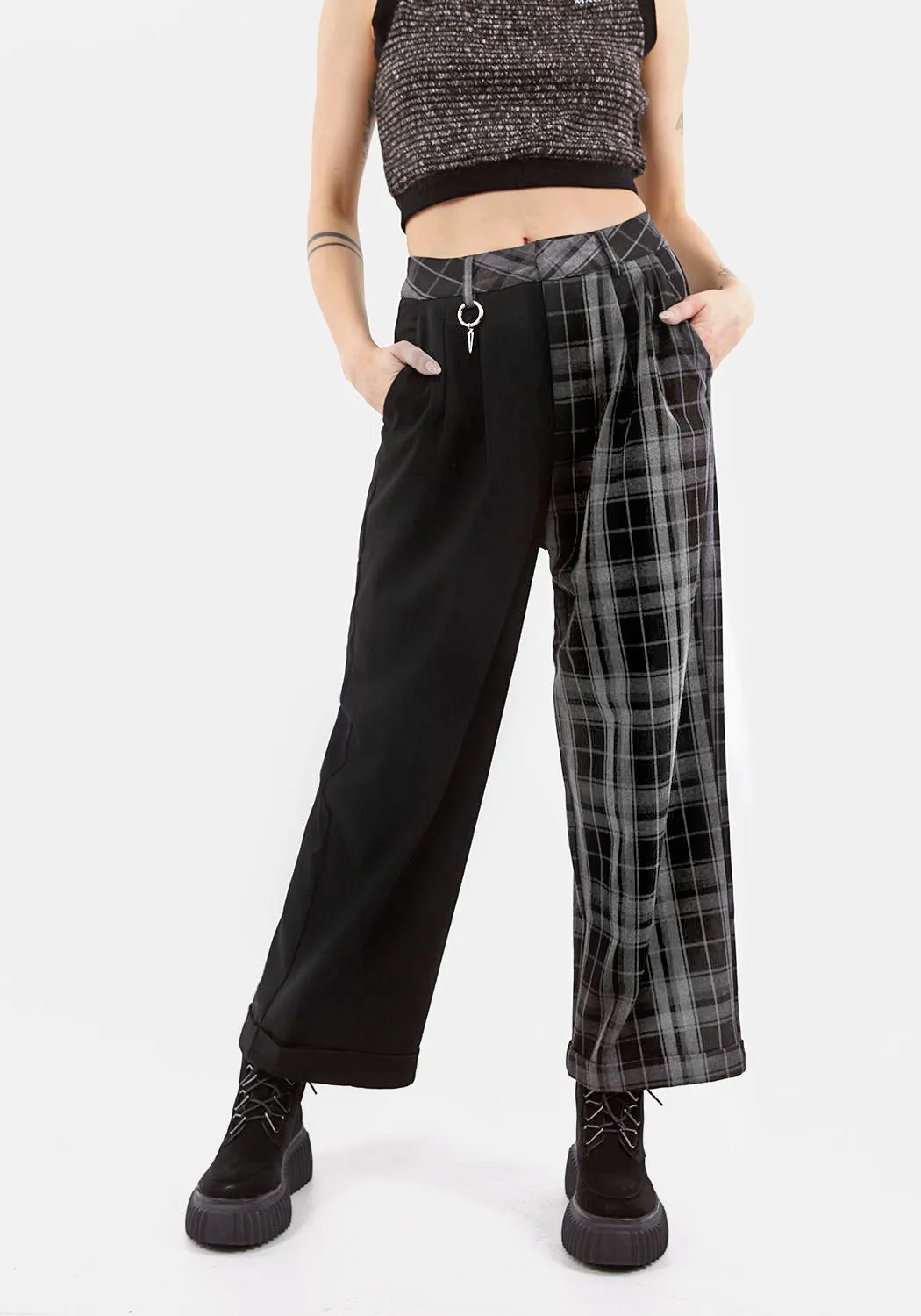 SUNNYDALE CHECK TAILORED TROUSERS