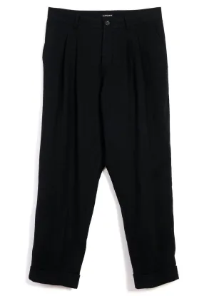 SYLVESTER | Double Pleated Trousers | Black