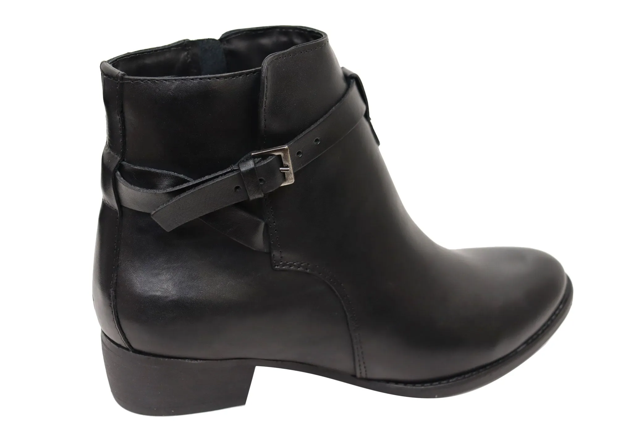 Via Paula Willow Womens Comfortable Brazilian Leather Ankle Boots