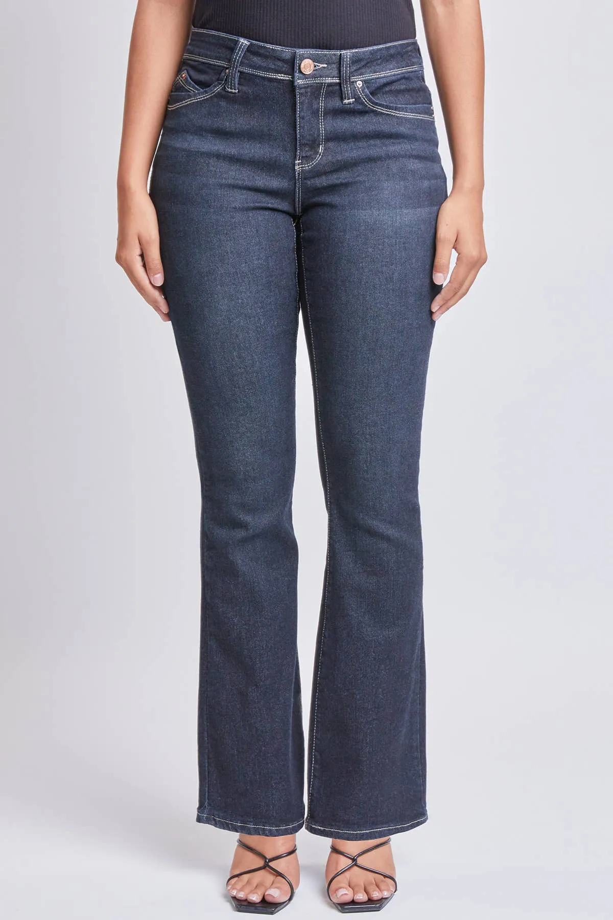 WannaBettaButt Mid Rise Boot Cut Jeans