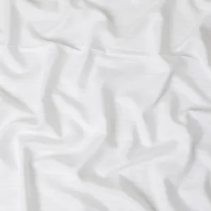 White premium pure linen fabric with silver weave in stripe design-D11101